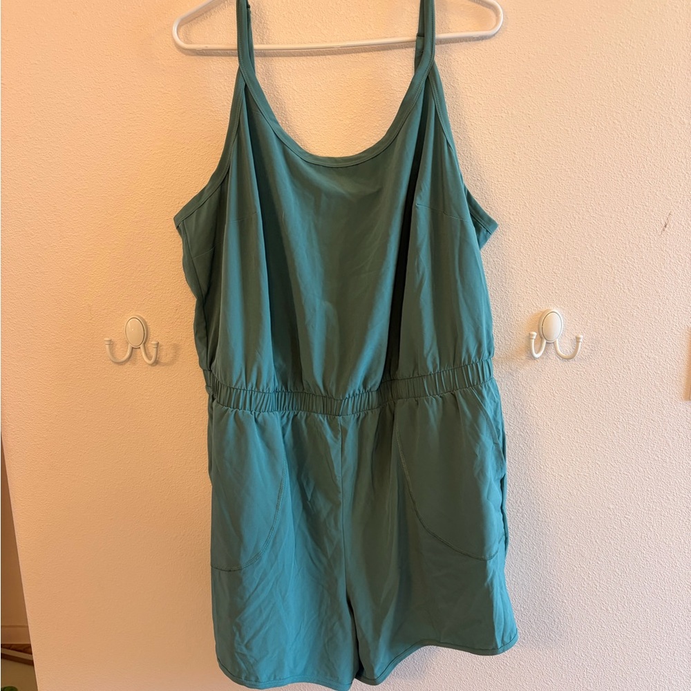 Torrid  Teal Romper with Elastic Waist